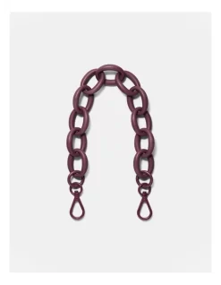 Acrylic Shoulder Bag Strap In Rich Berry