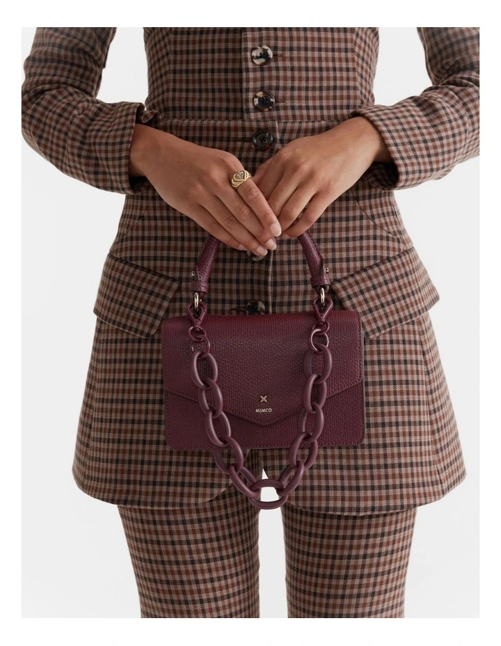 Acrylic Shoulder Bag Strap In Rich Berry 4 Acrylic Shoulder Bag Strap In Rich Berry - Image 2