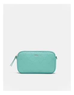 Mim-gram Gusset Pouch In Lagoon