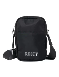 Rusty Marathon Nylon Side Bag In Black