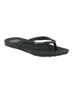 Billabong Kick Back Solid Thongs In Black