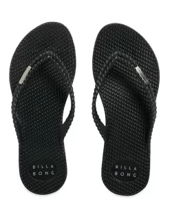 Billabong Kick Back Solid Thongs In Black -Women Summer Clothing Store 994223440 3 720x928