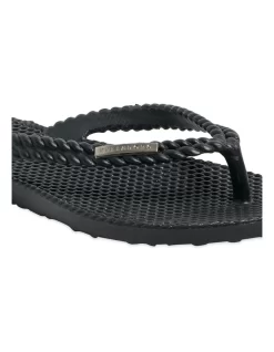 Billabong Kick Back Solid Thongs In Black -Women Summer Clothing Store 994223440 4 720x928