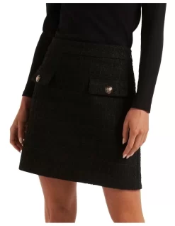 Jess Boucle Mini Skirt In Black -Women Summer Clothing Store 995438260 3 720x928